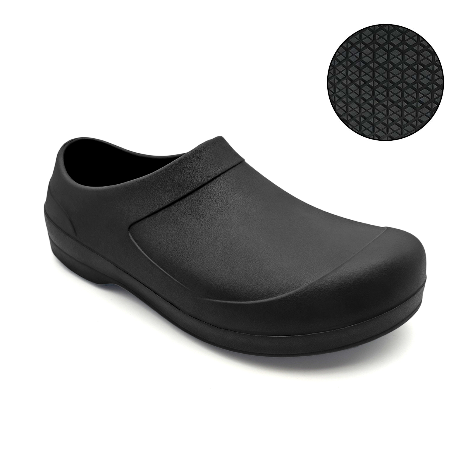 Men'S Shoes Water Resistant - 男女兼用シェフ用クロッグ、キッチン、介護、ガーデニング、作業用シューズ。ヒール高4cm、防水・耐油性EVA素材、滑り止め加工のゴム製ソール。