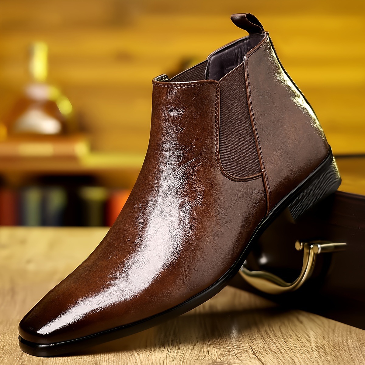 Men'S Shoes Hey Dude - チェルシーブーツ、レザーブーツ、秋用、履き心地の良いアンクルブーツ、ポインテッドトゥ、カジュアルシューズ、スリッポン、ビジネス用、メンズ、ドレスシューズ。