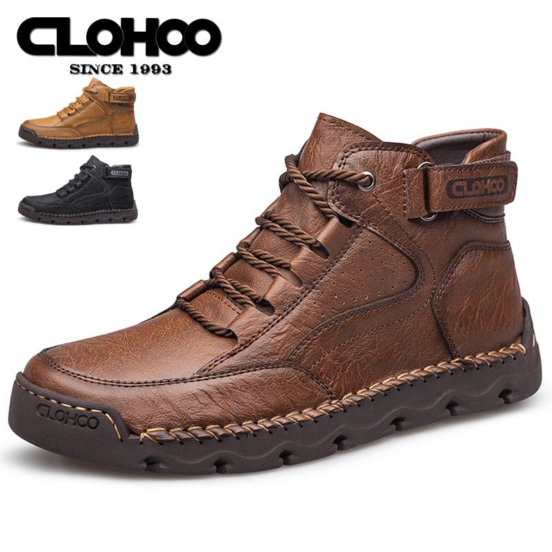 Men'S Shoes Hey Dude - CLOHOO手縫いメンズシューズ、カジュアルスポーツシューズ、暖かい人工フリース裏地、柔らかい靴底、快適で通気性があり、日常使いに最適