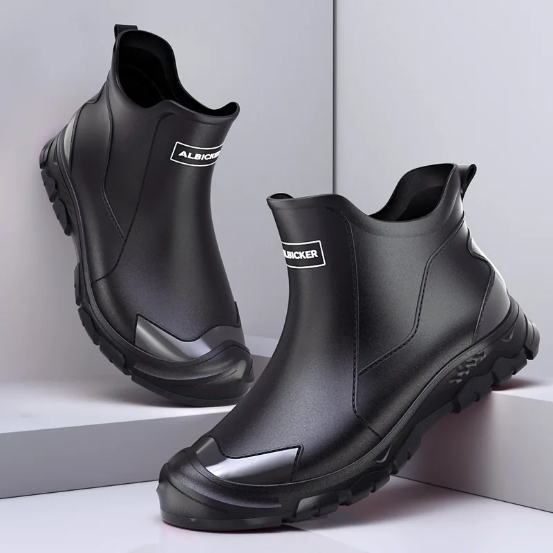 耐摩耗性に優れた水陸両用ブーツ、メンズ用ショートレインブーツ - Men'S Shoes Water Resistant のレビューと価格
