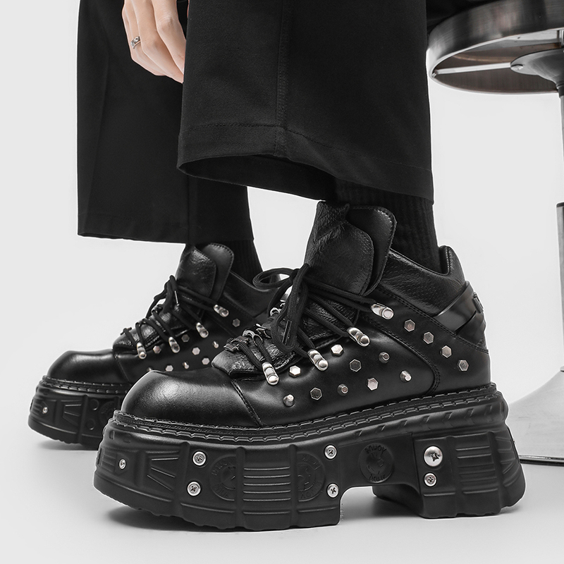 新しいゴシックパンクメンズプラットフォームシューズファッショ - Men'S Shoes Increase Height のレビューと価格