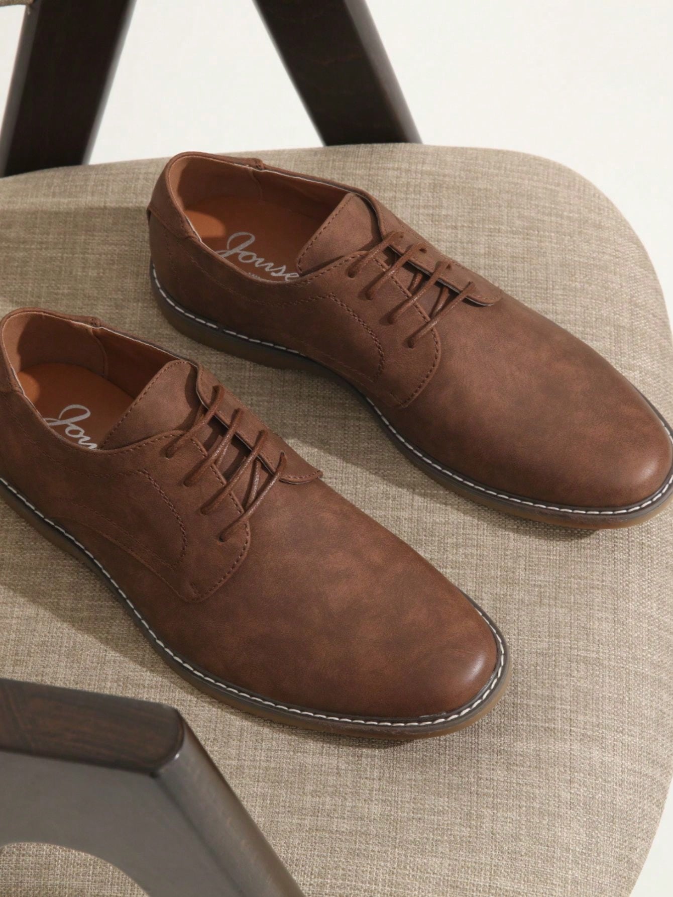 メンズ スエード カジュアル ドレスシューズ、ブラウンのシン - Men'S Shoes Smart のレビューと価格