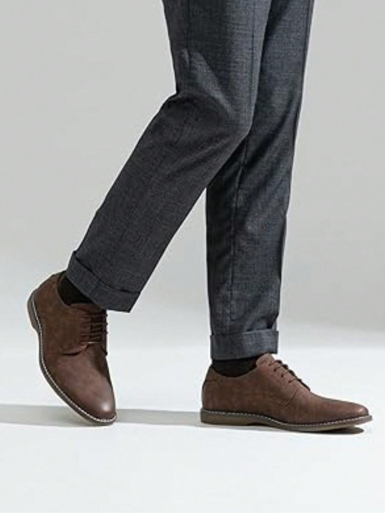 メンズ スエード カジュアル ドレスシューズ、ブラウンのシン - Men'S Shoes Smart のレビューと価格