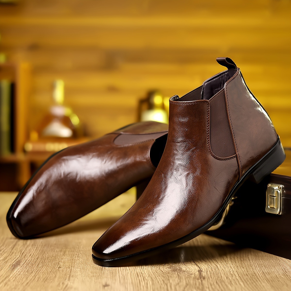 チェルシーブーツ、レザーブーツ、秋用、履き心地の良いアンクル - Men'S Shoes Hey Dude のレビューと価格