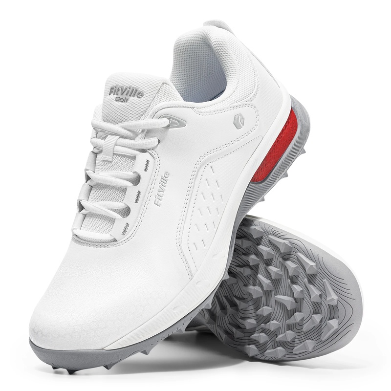 FitVille メンズ ゴルフシューズ、幅広、高級感のある - Men'S Shoes Water Resistant のレビューと価格