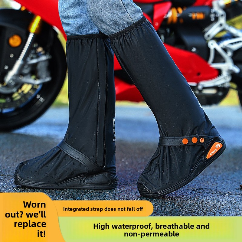 男女兼用ハイカット防水オーバーシューズ、厚手滑り止め耐摩耗性 - Men'S Shoes Water Resistant のレビューと価格