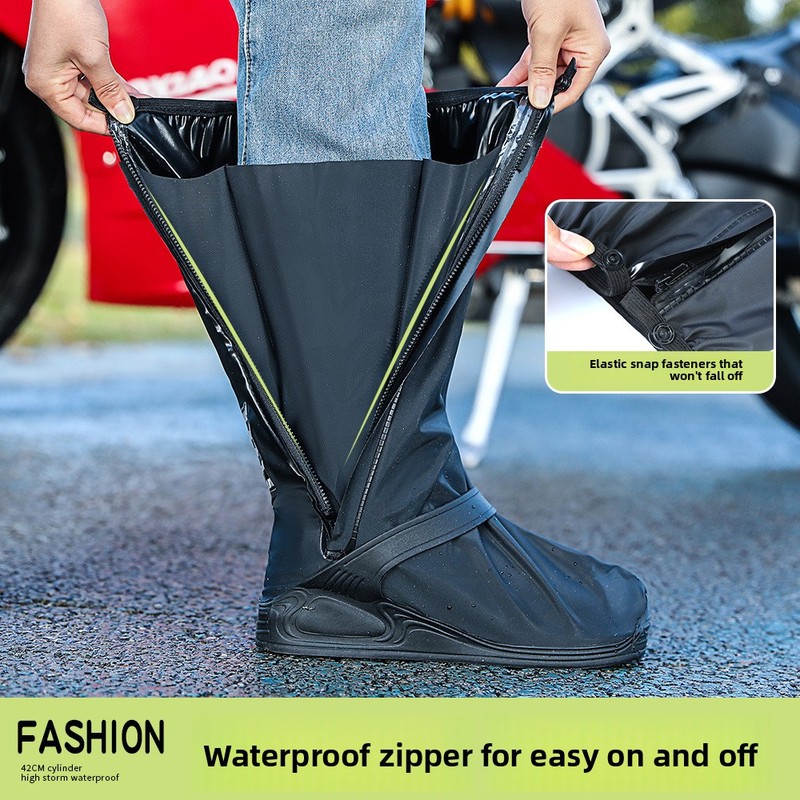 男女兼用ハイカット防水オーバーシューズ、厚手滑り止め耐摩耗性 - Men'S Shoes Water Resistant のレビューと価格