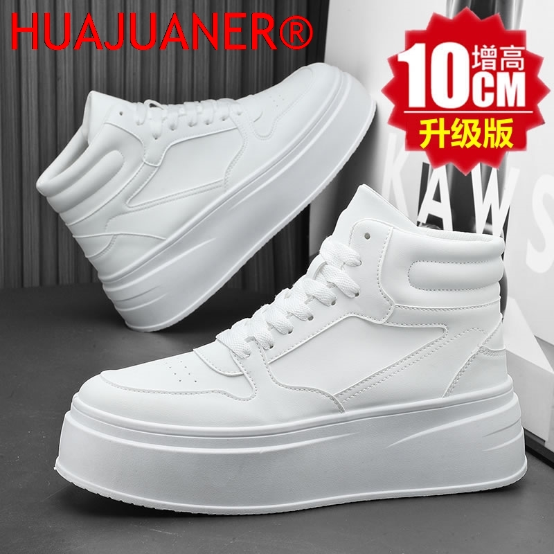 ハイカットメンズインナーハイトニングシューズレザースポーツカ - Men'S Shoes Increase Height のレビューと価格