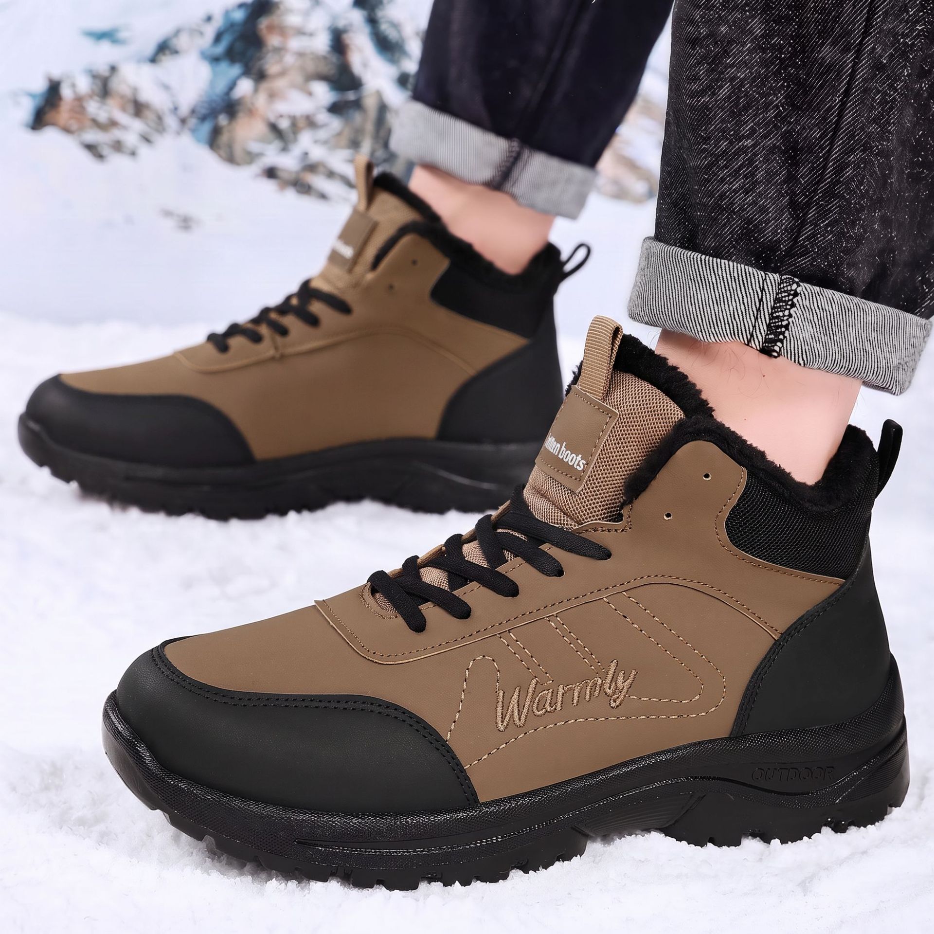 冬の屋外ハイキングに最適な、厚手のベロア素材を使用したメンズ - Men'S Shoes Hoka Sale のレビューと価格